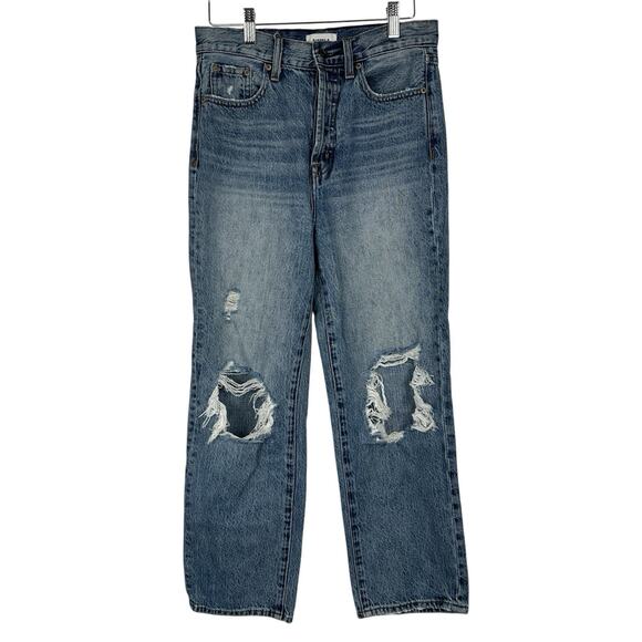 Pistola Jeans Women Size 26 Cassie Crop Button Fly Distressed Ankle Boho - Picture 1 of 12